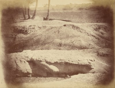 Close-up of a Sculpture on an Excavated Site by Théodule Devéria